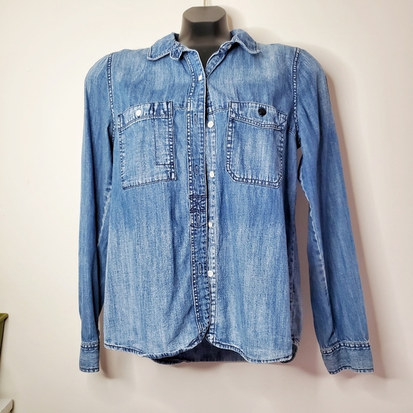 MADEWELL Denim Boyshirt in Campground Wash M - Picture 2 of 10